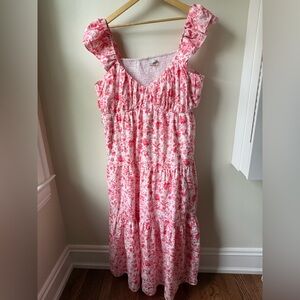 abercrombie ruffle strap textured maxi dress caralynmirand on LTK